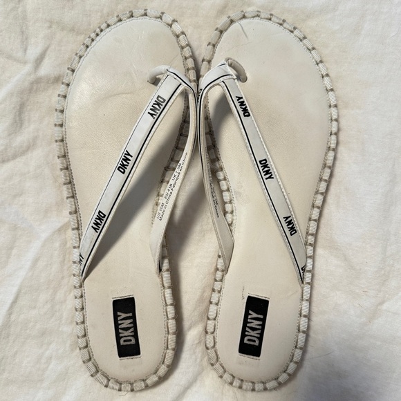 DKNY Tabatha Logo Tape Sandal - White - Picture 8 of 8